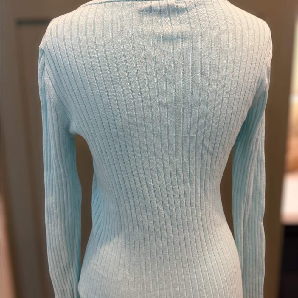 JMcLaughlin Women's Light Blue Turtleneck Sweater - Picture 3 of 5